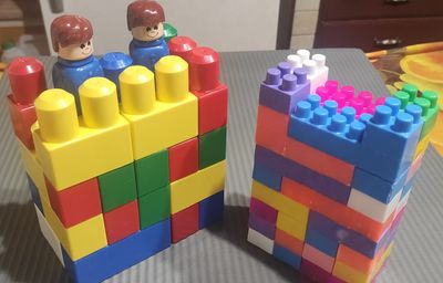 Colorful Building Blocks With Figures
